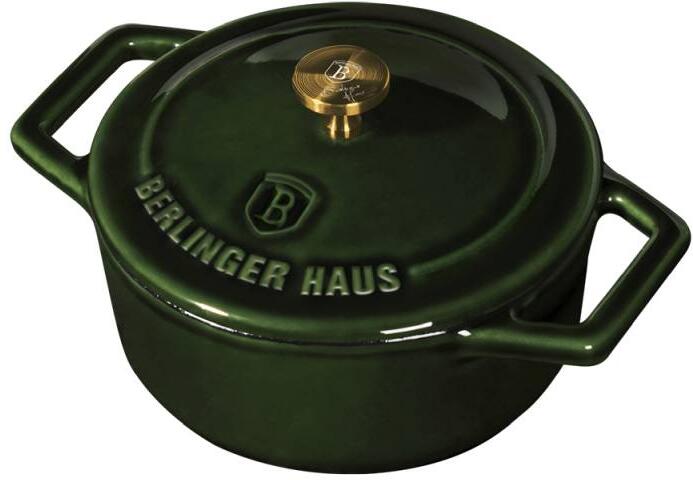 BERLINGERHAUS Pekáč litinový s poklicí 10 cm Emerald Collection BH-6501