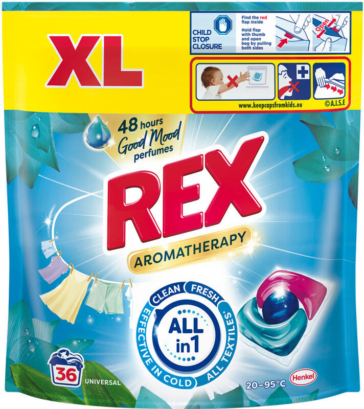 REX prací kapsle Aromatherapy Lotus Universal 36 praní, 432g