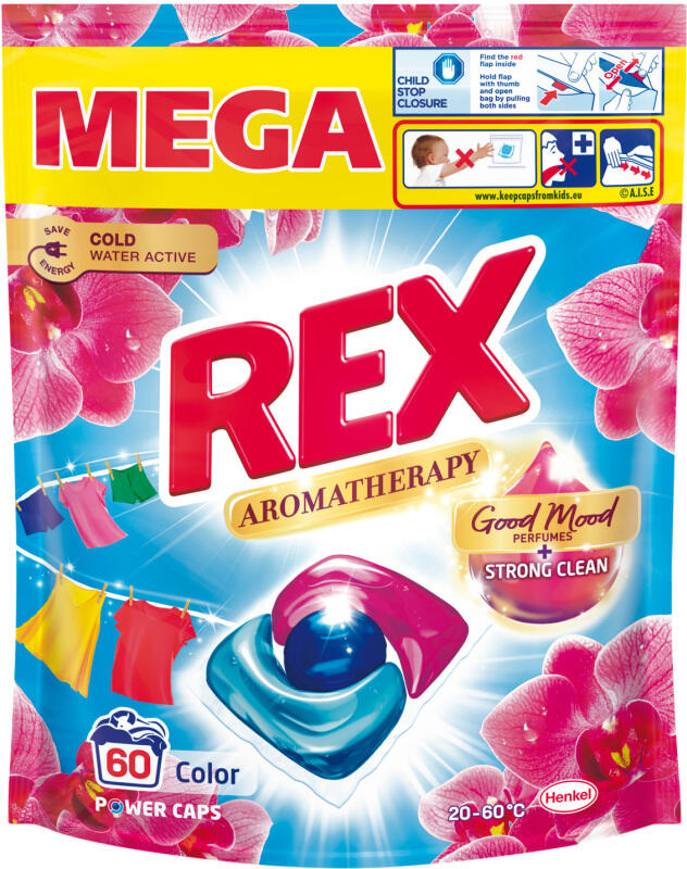 REX prac kapsle Aromatherapy Orchid Color 60 pran, 720g