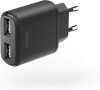 Hama USB nabíječka, 2x USB-A, 12 W (2,4 A)
