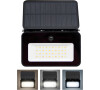 LED solární reflektor Solight se senzorem, 6W, 660lm, 3CCT, Li-Ion, černá