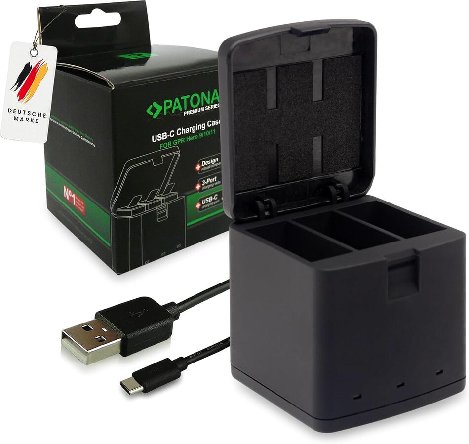 Nabíječka Triple GoPro Hero 9/Hero 10/Hero 11/Hero 12