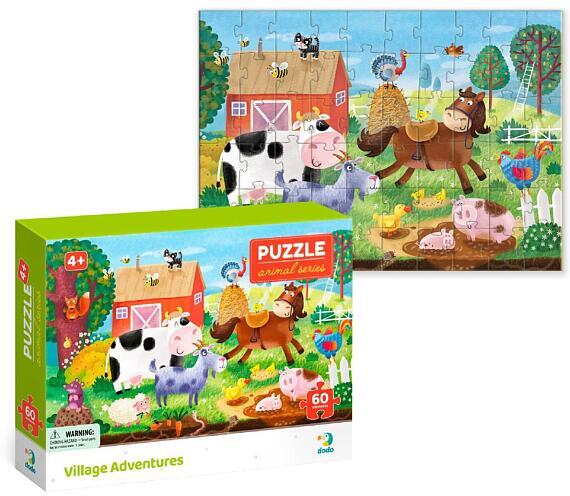 DODO Puzzle Farma 32x23cm 60 dílků v krabičce 24x18x4cm