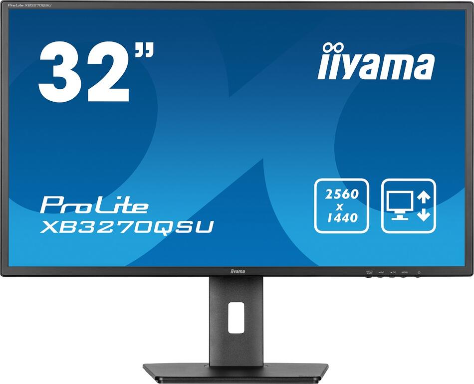 IIYAMA ProLite / XB3270QSU-B1 / 31,5" / IPS / QHD / 100Hz / 3ms / Black / 3R