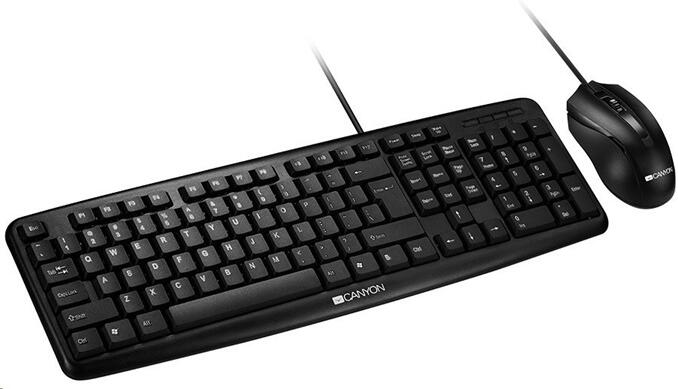 Canyon Drátový SET-1 CS klávesnice + myš