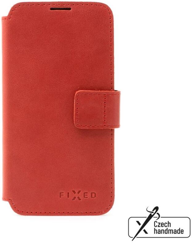 Kožené pouzdro typu kniha FIXED ProFit pro Apple iPhone 16 Pro Max, červené