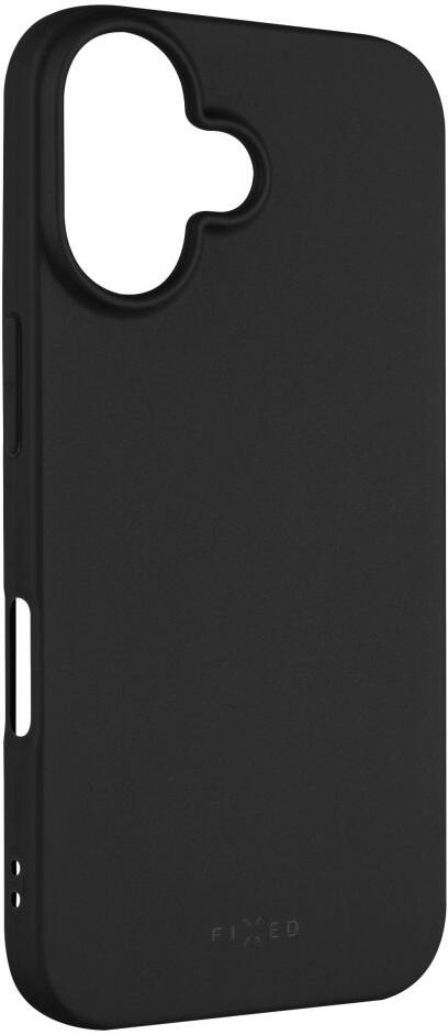 Zadní pogumovaný kryt FIXED Story pro Apple iPhone 16, černý