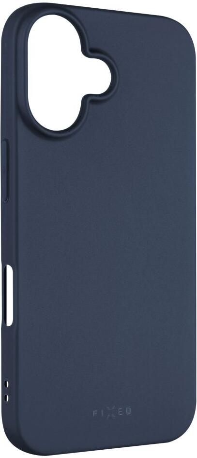 Zadní pogumovaný kryt FIXED Story pro Apple iPhone 16, modrý