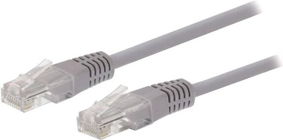 Kabel C-TECH patchcord Cat5e, UTP, šedý, 5m