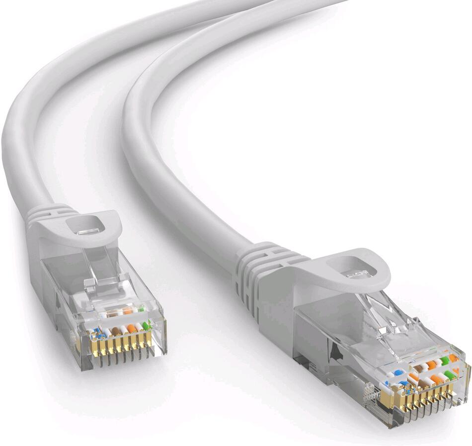 Kabel C-Tech patchcord Cat6, UTP, šedý, 50m
