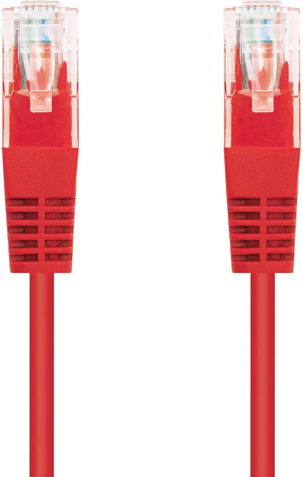 Kabel C-TECH patchcord Cat5e, UTP, červený, 5m
