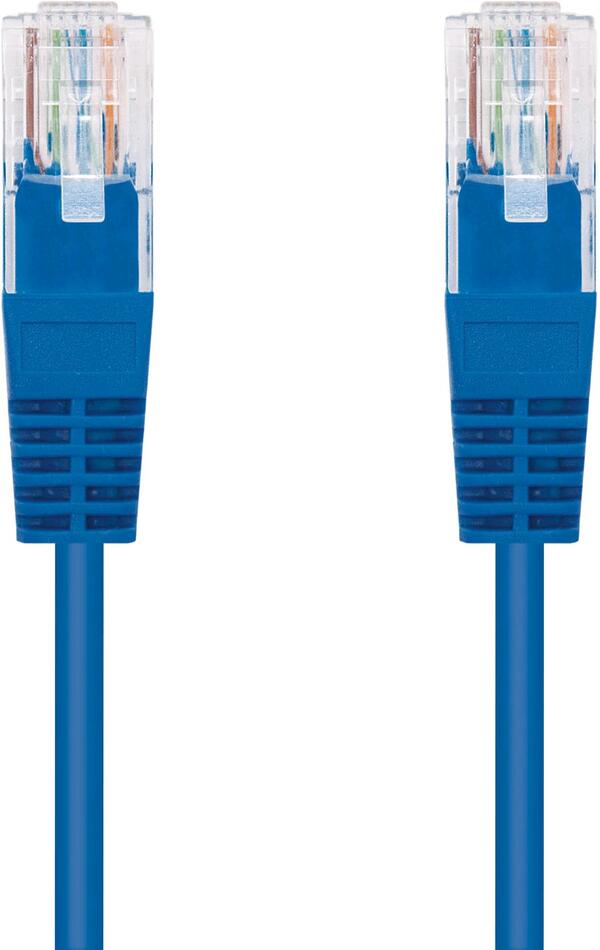 Kabel C-TECH patchcord Cat5e, UTP, modrý, 5m