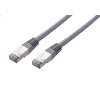 Kabel C-TECH patchcord Cat5e, FTP, šedý, 2m