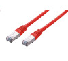 Kabel C-TECH patchcord Cat5e, FTP, červený, 0,5m