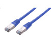 Kabel C-TECH patchcord Cat5e, FTP, modrý, 1m