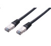 Kabel C-TECH patchcord Cat5e, FTP, černý, 2m