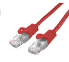 Kabel C-TECH patchcord Cat6, UTP, červený, 0,25m