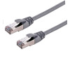 Kabel C-TECH patchcord Cat6a, S/FTP, šedý, 0,25m