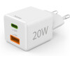 Hama rychlá USB nabíječka USB-C + USB-A, PD/QC, 20 W