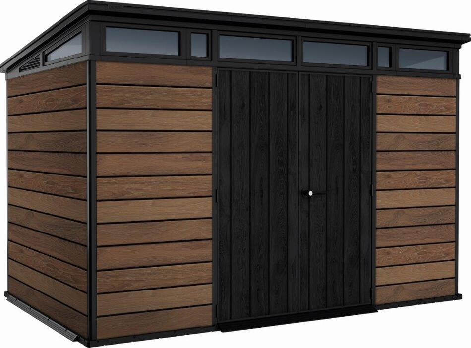Zahradní domek Keter PENT Signature 11x7 Walnut, s podlahou