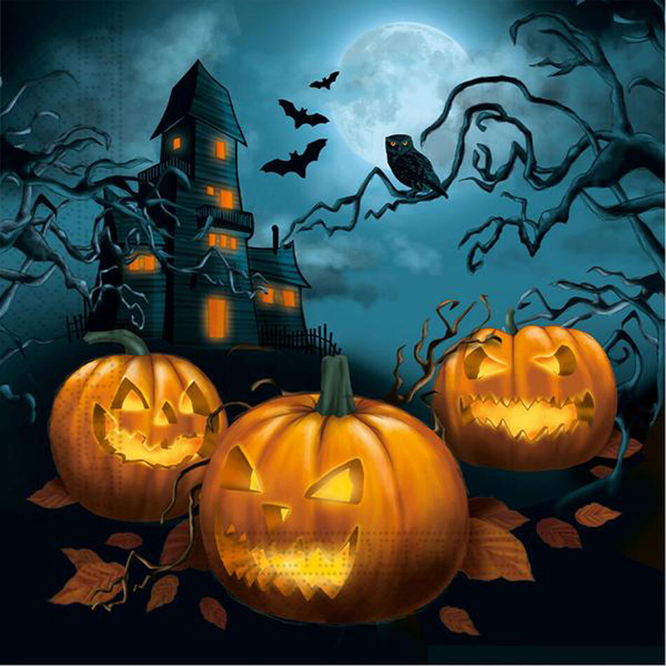 PROCOS papírové ubrousky 33x33cm 2vrstvé halloween 20ks