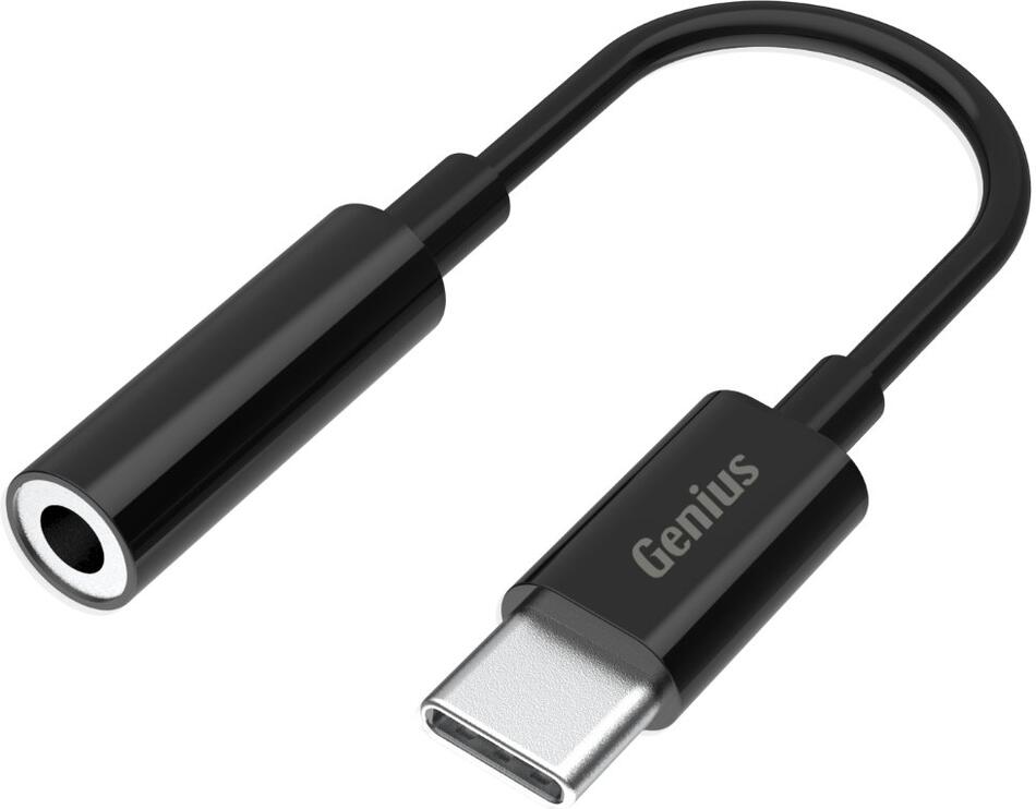 GENIUS ACC-C100 redukce z 3,5mm audio jack na USB-C, černá (32590012400)