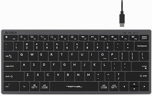 A4tech Klávesnice FX51, kancelářská klávesnice, membránová, drátová, CZ/SK, Šedá (FX51-GY)