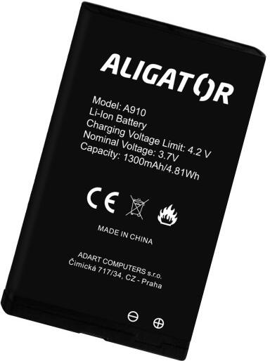 Baterie ALIGATOR A910, Li-Ion 1300 mAh, originální