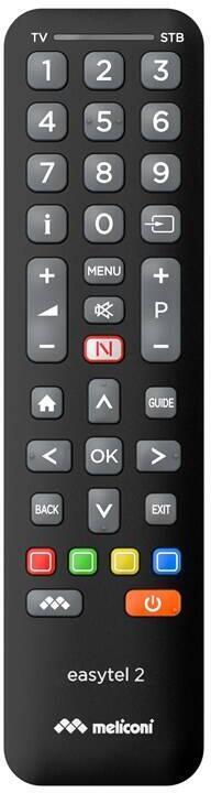 Dálkový ovladač Meliconi, 808061, EASYTEL 2, univerzální, pro 1 TV + 1 DDT + SAT dekodér, 2 programovací režimy, 34 kláves