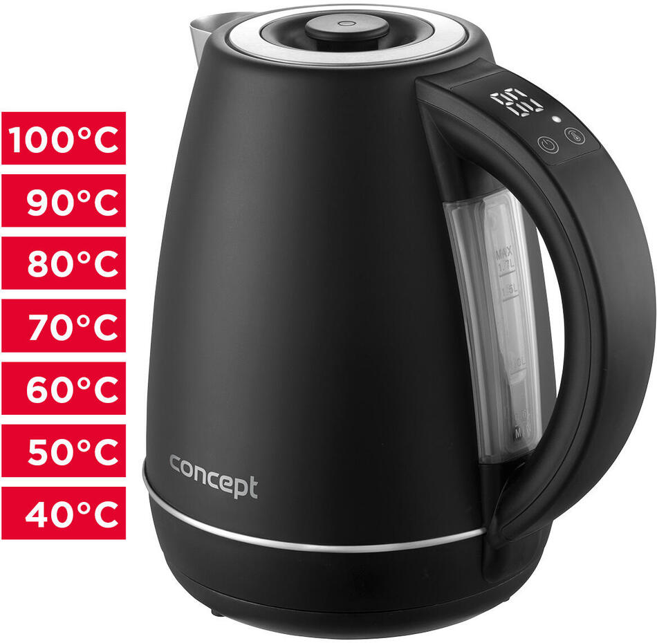 Concept Rychlovarná konvice s regulací teploty 1,7 l RK3355