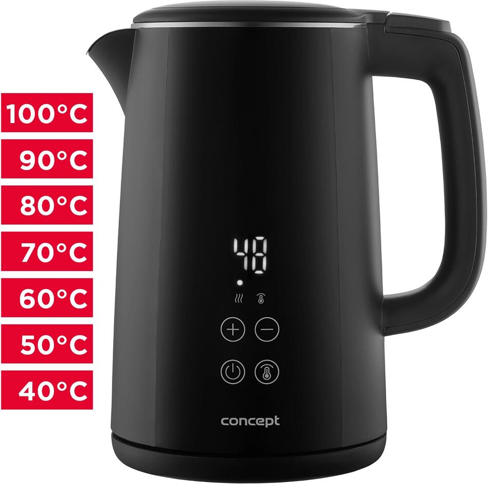 Rychlovarná konvice s regulací teploty Concept 1,5 l RK3360