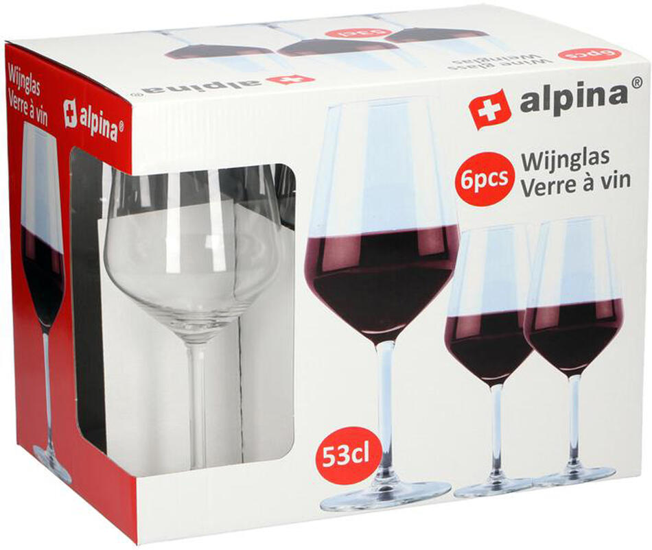 Sklenice na červené víno Alpina 530ML 6KS