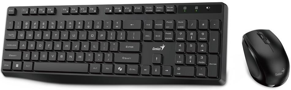 GENIUS KM-8206S/ bezdrátový set 2,4GHz/ Copilot/ multimediální/ tichá/ USB/ černá/ CZ+SK layout (31340017409)