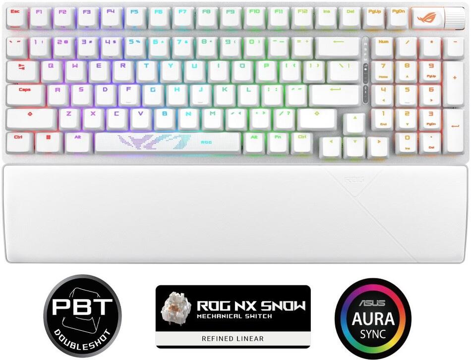ASUS klávesnice ROG STRIX SCOPE II 96 WL WHITE/NXSW/US/PBT (90MP037A-BKUA30)