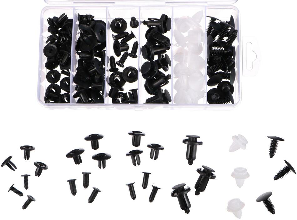 Sada spon, příchytek a kolíků pro čalounění vozidel MECHNIC TRIM CLIP SET 100 SIXTOL