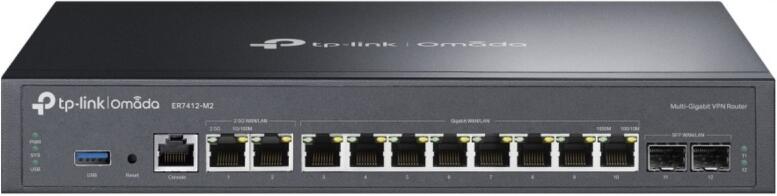 Router TP-Link ER7412-M2 VPN 4x GWAN/Lan, 2x 2.5GWan/Lan, 1x SFP GWAN/LAN, 1x USB, Omáda SDN