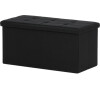 Taburet s úložným prostorem, černá, látka, TAB-462 BK2 Autronic