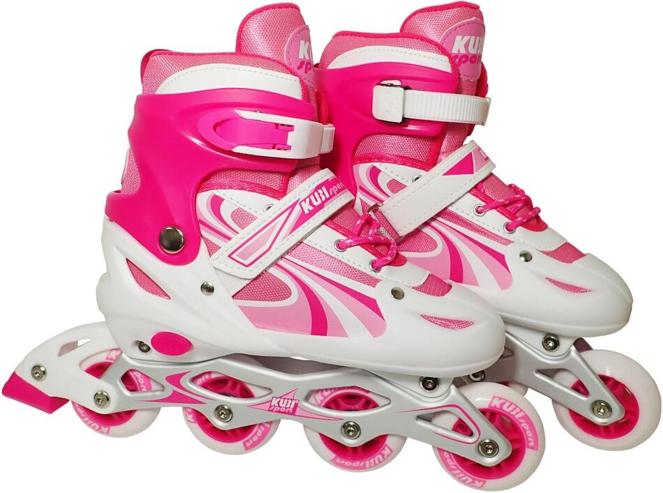 Dětské inline brusle roztahovací KUBIsport CS310K velikost 28-32, růžové