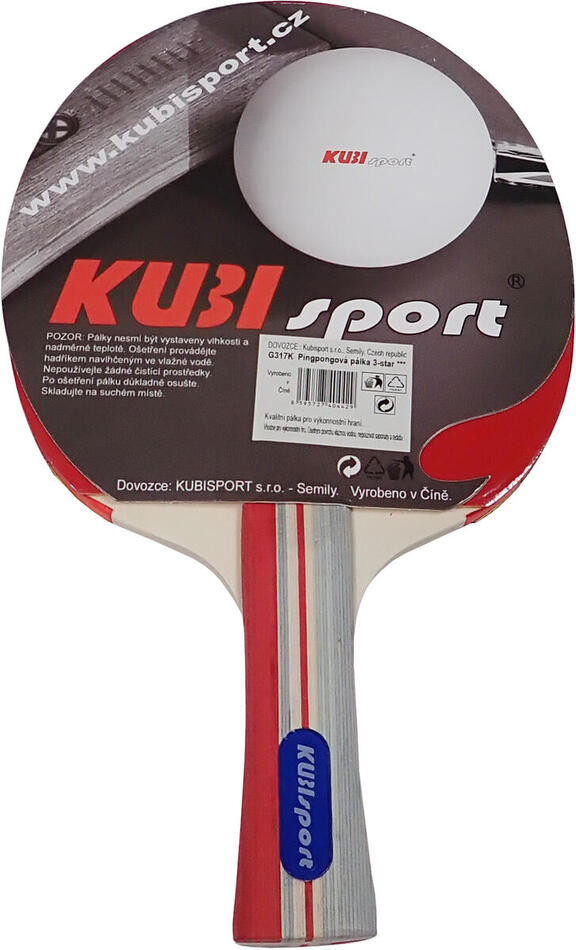 Pálka na stolní tenis KUBIsport 3-star
