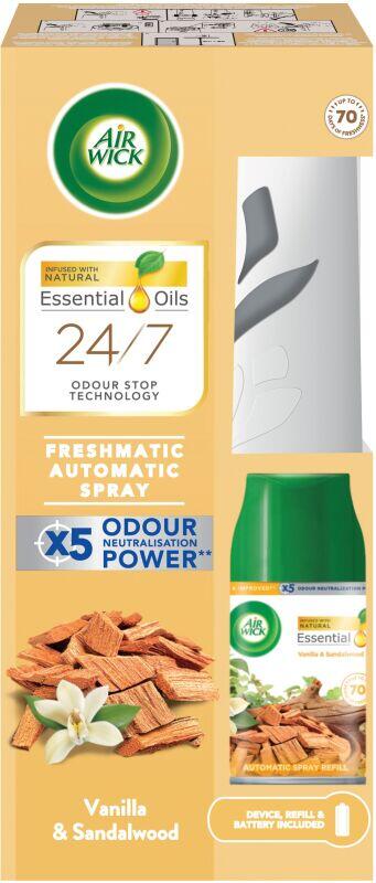 Air Wick FreshMatic Vanilka a Santalové dřevo strojek a náplň, 250 ml