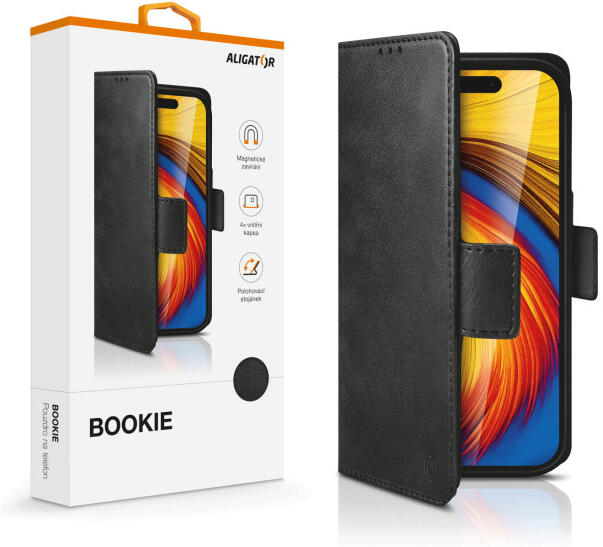 Pouzdro ALIGATOR Bookie iPhone 14 Plus, Black