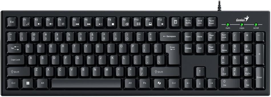 GENIUS KB-100/ Drátová/ Copilot/ USB/ černá/ CZ+SK layout (31300005423)