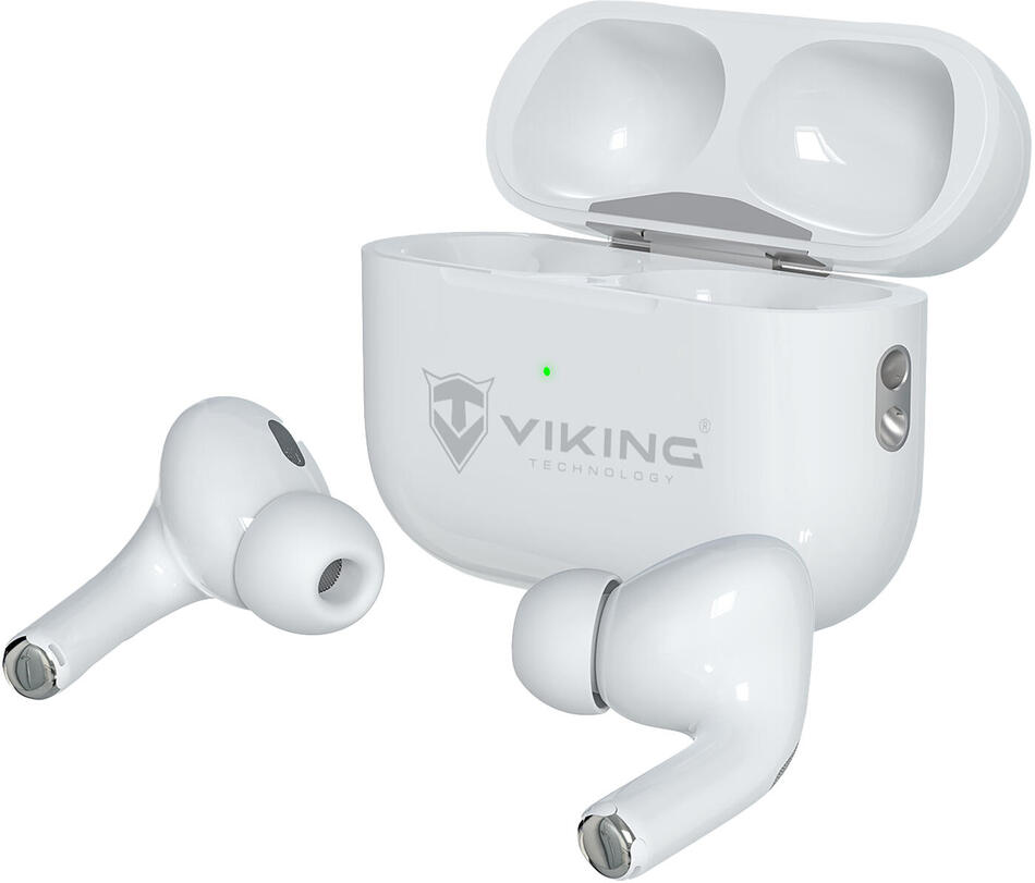 Viking bluetooth sluchátka s mikrofonem VPRORT, bílá