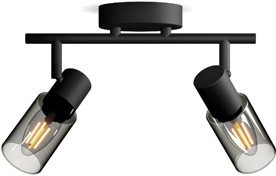 Palms bodové svítidlo 2x E14 25W bez zdroje 27,5cm IP20, černé Philips
