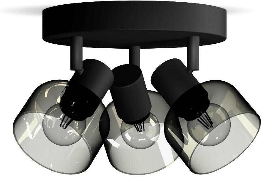 Sleet bodové svítidlo 3x E14 25W bez zdroje 20cm kulaté IP20, černé Philips