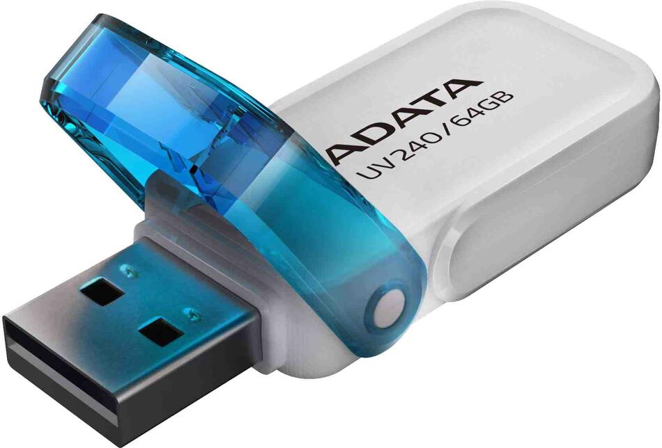 A-Data ADATA Flash Disk 64GB UV240, USB 2.0, bílá (AUV240-64G-RWH)