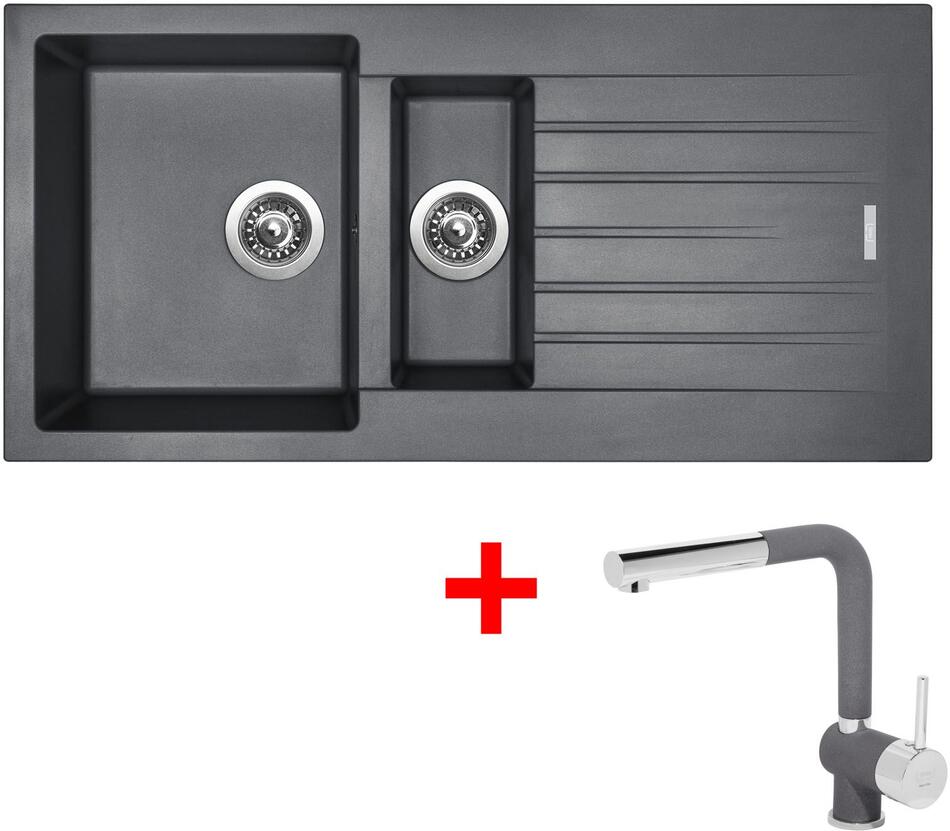 Sinks PERFECTO 1000.1 Titanium + Mix 3 P GR