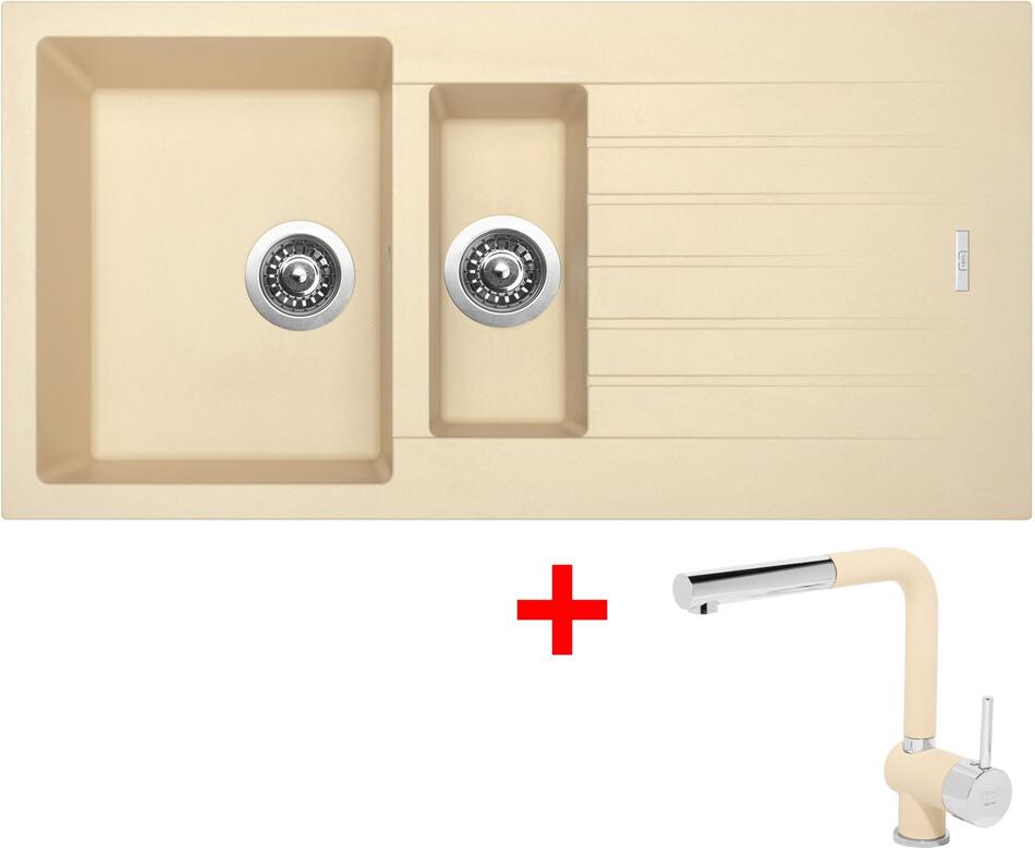 Sinks PERFECTO 1000.1 Sahara + Mix 3 P GR