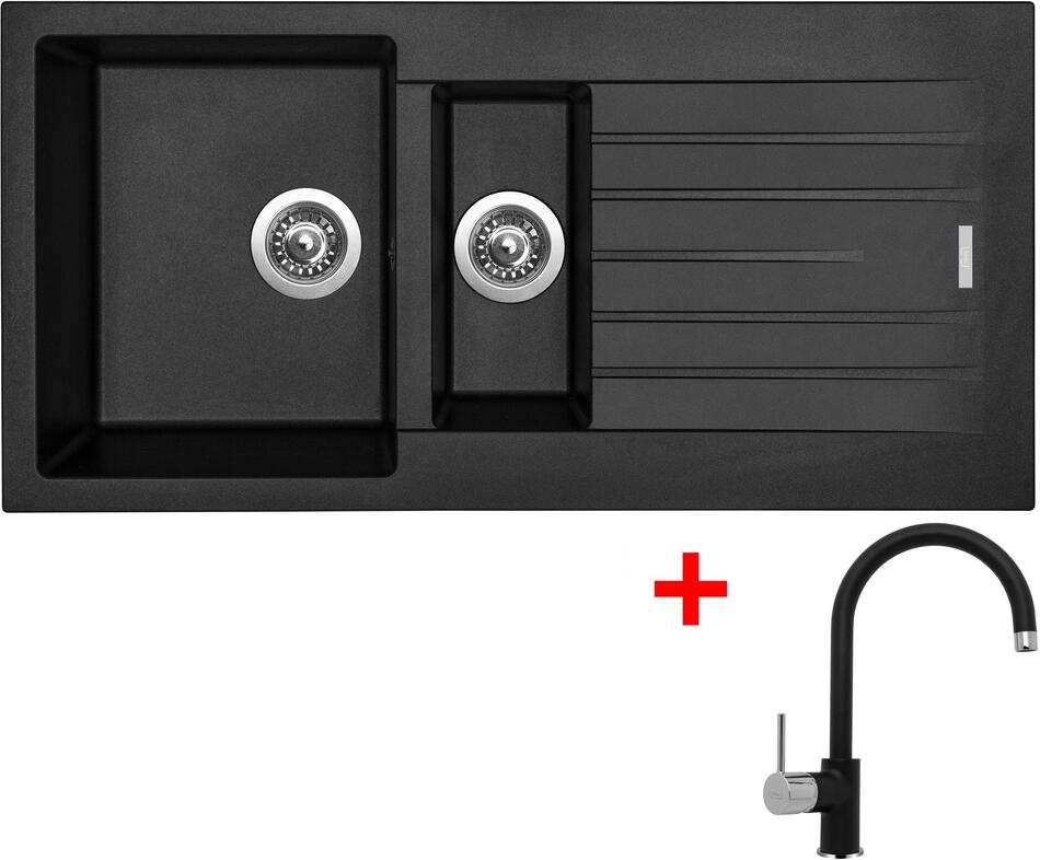 Sinks PERFECTO 1000.1 Pureblack + Vitalia GR