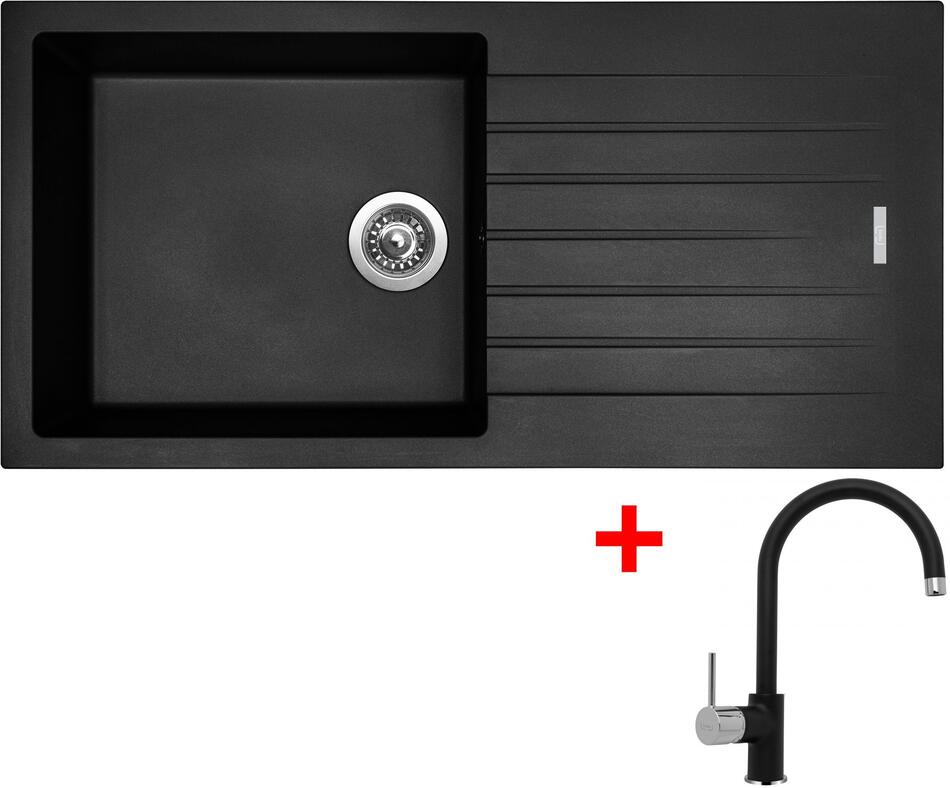 Sinks PERFECTO 1000 Pureblack + Vitalia GR